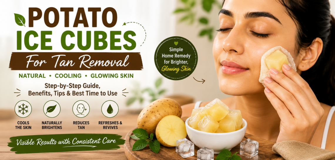 Potato Ice Cubes for Tan Removal
